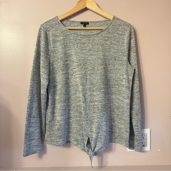 Talbots Sparkly Longsleeve Top Gray Women Size L - Picture 1 of 6